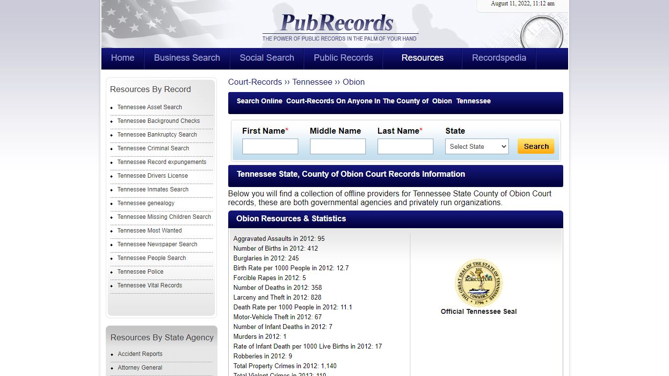 Obion County, Tennessee Court Records