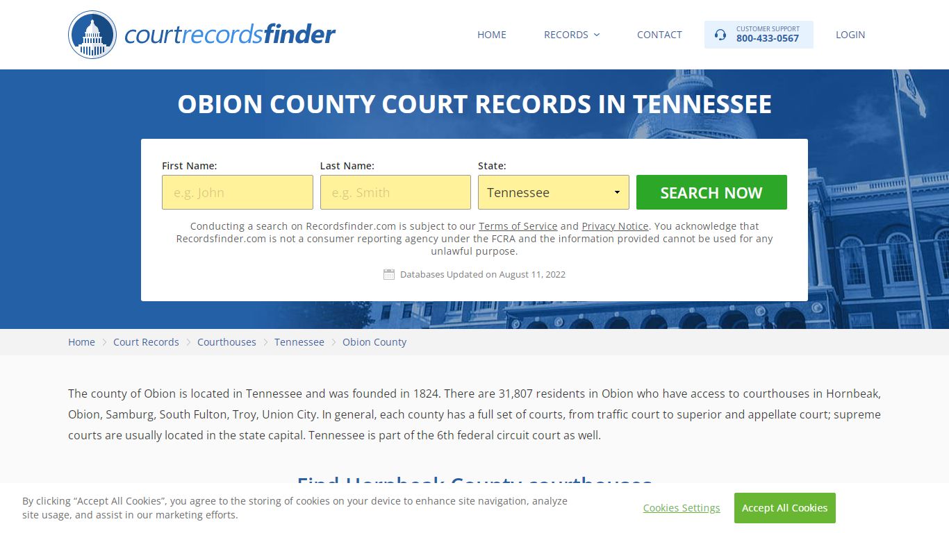 Obion County, TN Court Records - Find Obion Courthouses