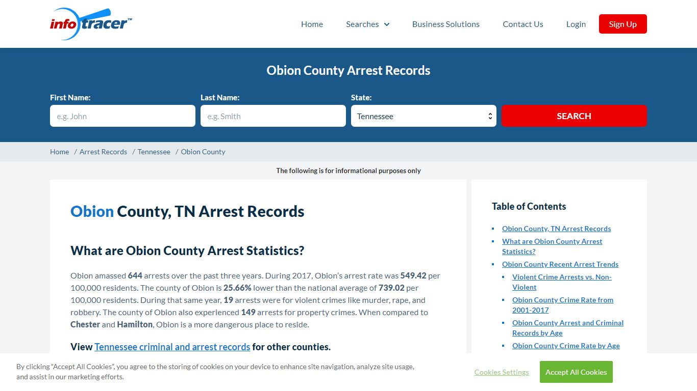 Obion County, TN Arrests, Mugshots & Jail Records - InfoTracer